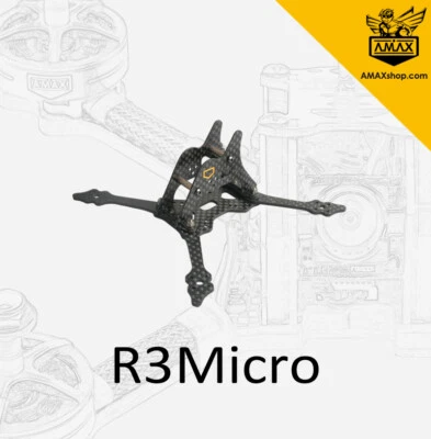 R3Micro 3'' Tiny Whoop Mini RC Drone FPV Toothpick Carbon Frame Rahmen Race AMAX - Bild 1 von 3