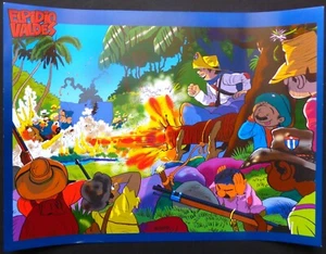 ELPIDIO VALDES Cuban Mini Poster for Cartoon Movie Hero CUBA Art by JUAN PADRON - Picture 1 of 5