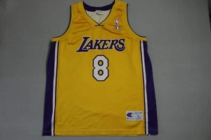 Vintage Kobe Bryant Champion Jersey Los Angeles Lakers Mens Large Yellow #8 USA - Picture 1 of 12