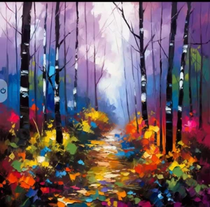 5d Diamond art Beatuful Painting Forest with Vivid Colors 30cmx40cm - Picture 1 of 6