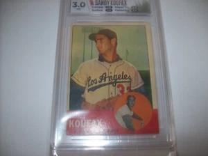 Sandy Koufax 1963 Topps # 210 Los Angeles Dodgers Graded HGA 3.0 Free Shipping - Picture 1 of 6