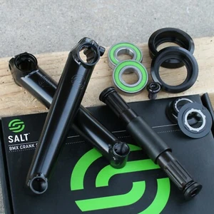 SALT BMX ROOKIE BICYCLE CRANKS BLACK  - Picture 1 of 2