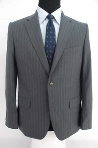 Recent Boglioli 2Btn Gray Blue Stripe Wool Suit Jacket Sport Coat Men’s Slim 42R - Picture 1 of 8
