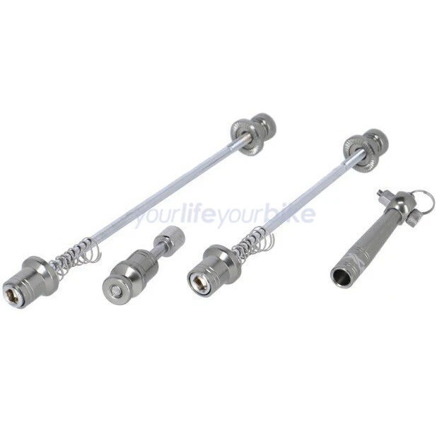 XLC QR-L08 SCHNELLSPANNER SET 100mm 135/130mm ANTI DIEBSTAHL ACHSEN FAHRRAD GRAU - Bild 1 von 1