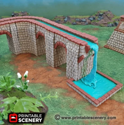 Ancient Aqueducts - Fantasy Terrain - Fantasy Jungle Tabletop Terrain  - Image 1 of 4