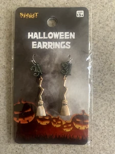 2024 Spirit Halloween Broomstick Earrings. New, in original wrapping. - Picture 1 of 1
