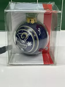 NEW/SEALED St. Louis Rams (Snowflake Design) 2 5/8" Glass Christmas Ornament - Picture 1 of 6