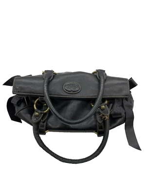 Mulberry Black Leather Handbag with Bows Timeless Women's Accessory - Image 1 of 4