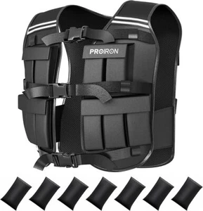 Adjustable Weighted Vest 20 Weight Packs Weight Jacket Men Women - Picture 1 of 3
