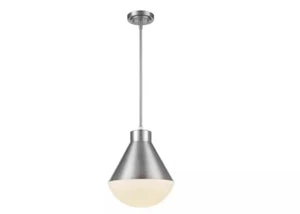 Ludlow 1-Light Brushed Nickel Hanging Kitchen Pendant Light - Picture 1 of 9
