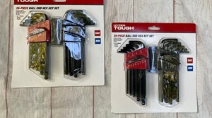 26 Piece Ball End Hex Key Set SAE Standard MM Metric Black Oxide NEW Lot of 2 - Picture 1 of 2