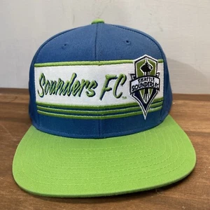 Seattle Sounders FC Adidas MLS Soccer OSFM Structured Snapback Hat Cap Mens 2012 - Picture 1 of 16