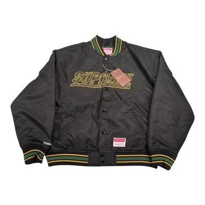 Supreme x Mitchell & Ness Camo Logo Varsity Jacket Men’s Size Medium Streetwear - Image 1 of 4