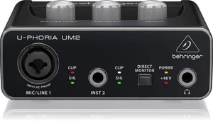 Binger 2 input 2 Output USB Audio interface Black 1-Channel UM2 U-PHORIA - Picture 1 of 8