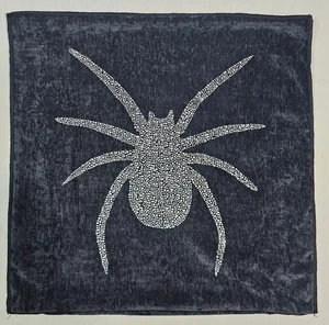 Magaschoni Home Black Silver Rhinestone Spider Pillow Cover 20x20 Halloween - Picture 1 of 10