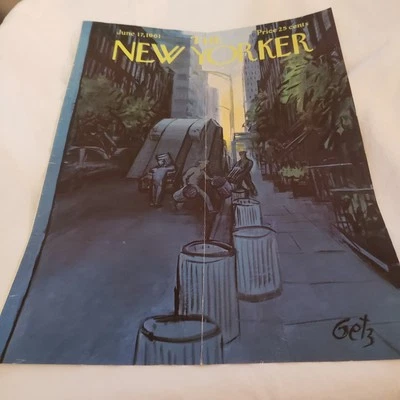 JUNE 17 1961 NEW YORKER magazine Cover  GARBAGE TRUCK  Men Crease Getz Foto 1 de 4