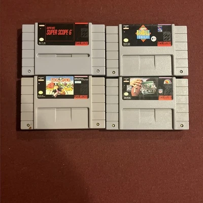 SNES Super Scope 6 Baseball Tonight NFL Quarterback Club Monopoly Nintendo Lot - Image 1 of 4