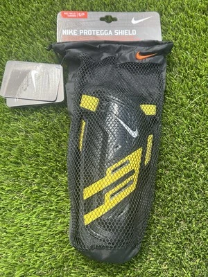 Nike Protegga Shield Shin Guards with Lock Strapping System Small Black Yellow - Image 1 of 2