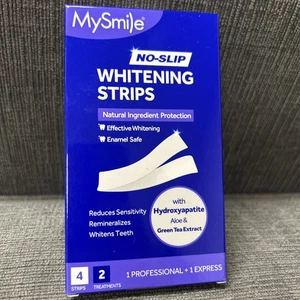 Neu im Karton My Smile rutschfeste Zahnaufhellungsstreifen Packung mit 4 Streifen 2 Behandlungen - Bild 1 von 2