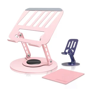 360° Rotating Adjustable Laptop Stand&Metal Phone Holder Perfect for Work,Pai... - Picture 1 of 9