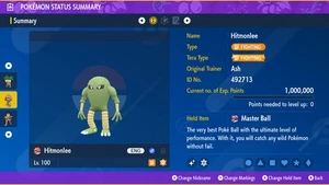 Pokemon Scarlet and Violet PSV - Shiny 6IV Hitmonlee - Picture 1 of 3