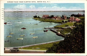 Postkarte Samoset Point Watch Hill Rhode Island RI verschickt 1934 - Bild 1 von 2