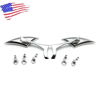 Chrome Motorcycle Mirrors For Honnda Honda Shadow VT 600 700 750 1100 VT1300 US Foto 1 de 4