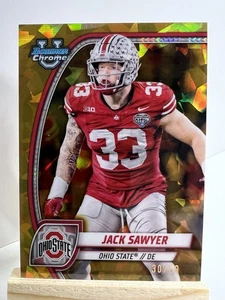 2024 Bowman U Sapphire Jack Sawyer Gold /50 Ohio State Steelers - Bild 1 von 4