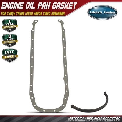 Engine Oil Pan Gasket Set for Chevy Tahoe K1500 K2500 C1500 Suburban GMC Yukon - Image 1 of 4