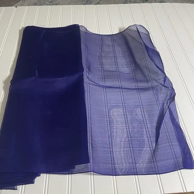 SILK PURPLE - Bluish FABRIC 8 Yards x 21 Inches Wide or 288 Inches x 21 Wide - Image 1 of 4