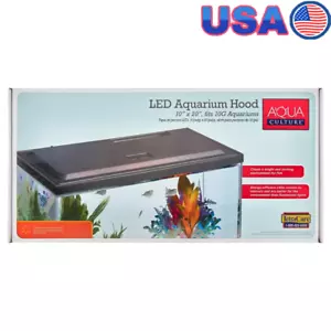 10 Gallon Fish Tank Hood W/ LED Light Natural Glow Easy Access Low Profile Hot - Picture 1 of 4