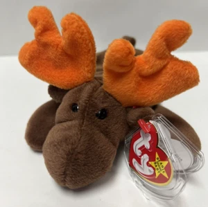 TY Beanie Baby CHOCOLATE EL ALCE #4015 ¡Retirado Uno de los 9 ORIGINALES! ¡RARO! - Imagen 1 de 13