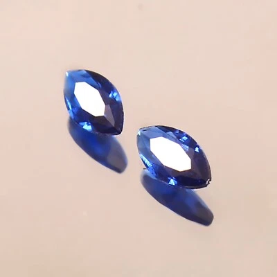 Par de piedras preciosas marquesa sueltas espinela azul aciano de Ceilán calidad AAA 6x3MM Foto 1 de 4