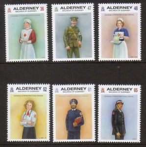 ALDERNEY MNH 2011 SGA435-440 RED CROSS UNIFORMS SET OF 6 - Picture 1 of 1