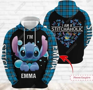 Personalized Stitch 3D Hoodies, Cute Stitch 3D Hoodie, Gift For Fans - Picture 1 of 2