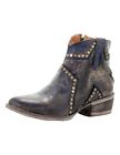 Circle G Fashion Boot Womens Studded Star Inlay Ankle 8.5 M Blue Q5025
