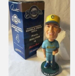 2003 MILWAUKEE BREWERS PAUL MOLITOR BOBBLEHEAD "POWDER BLUE" SGA NIB - Picture 1 of 1