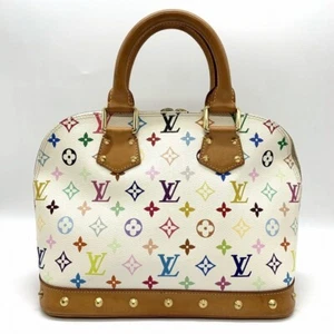 Louis Vuitton LV Hand Bag M92647 Alma White Monogram multicolor Murakami Collabo - Picture 1 of 10