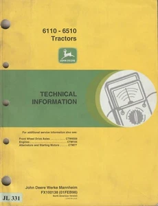 JL331 John Deere 6110 - 6510 Traktoren Technische Informationen (1998) FX100138 - Bild 1 von 1