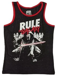 Boys Black Star Wars Rule The Galaxy Muscle Tank Top T-Shirt Tee Shirt XL - Picture 1 of 1