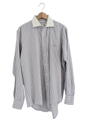Camisa de manga larga vintage Burberry de algodón a rayas con botones para hombre talla 16-35 Foto 1 de 4