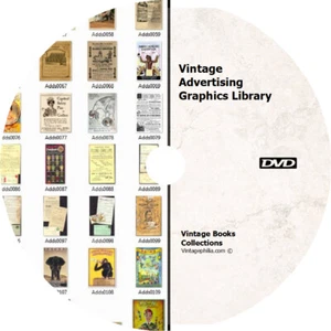 * VINTAGE ADVERTISING ADS SIGNS POSTERS * 6,000+ CLIPART GRAPHICS COLLECTION DVD - Picture 1 of 6
