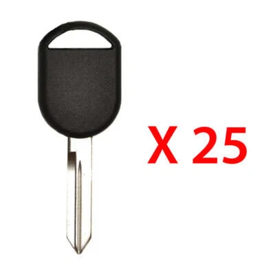 New Uncut Transponder Key Replacement for Ford Lincoln Mercury (25 Pack) - Image 1 of 4