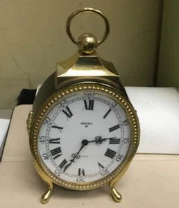 VINTAGE NEUCHATEL STYLE SWIZA 8 DAY ALARM CLOCK HAND WINDING MECHANICAL - Picture 1 of 10
