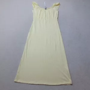 ASOS Maxi Dress Womens UK 10 Light Yellow Cotton Sleeveless Casual EU 38 NWT - Picture 1 of 9