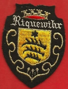 ECUSSON BRODé " RIQUEWIHR " QUALITé TRES BON ETAT . ref 23C - Bild 1 von 1