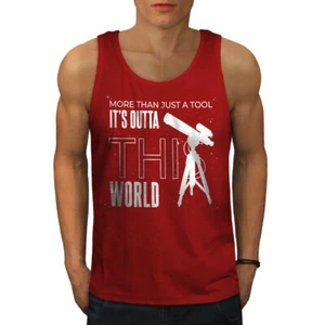 Wellcoda It's Outta This World Teleskop Weltraum Herren Tank Top - Bild 1 von 22