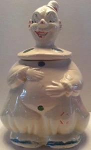 VINTAGE  Circus Clown Bisque Cookie Jar  CHEAPEST  - Picture 1 of 12