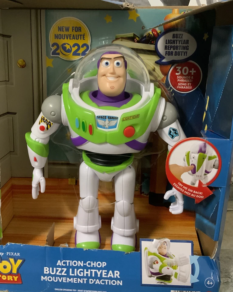 Disney Pixar Toy Story Action-Chop Buzz Lightyear Toy Mattel 30 Sounds Phrases