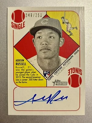 2015 Topps Heritage '51 /250 Addison Russell BGS 9.5 GEM MINT Rookie Auto RC - Image 1 of 3